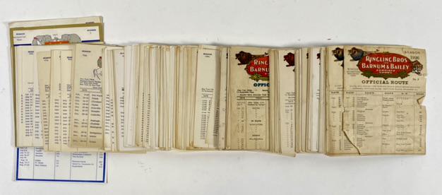 RINGLING BROS. BARNUM & BAILEY CIRCUS ROUTE CARDS (1 of 1)