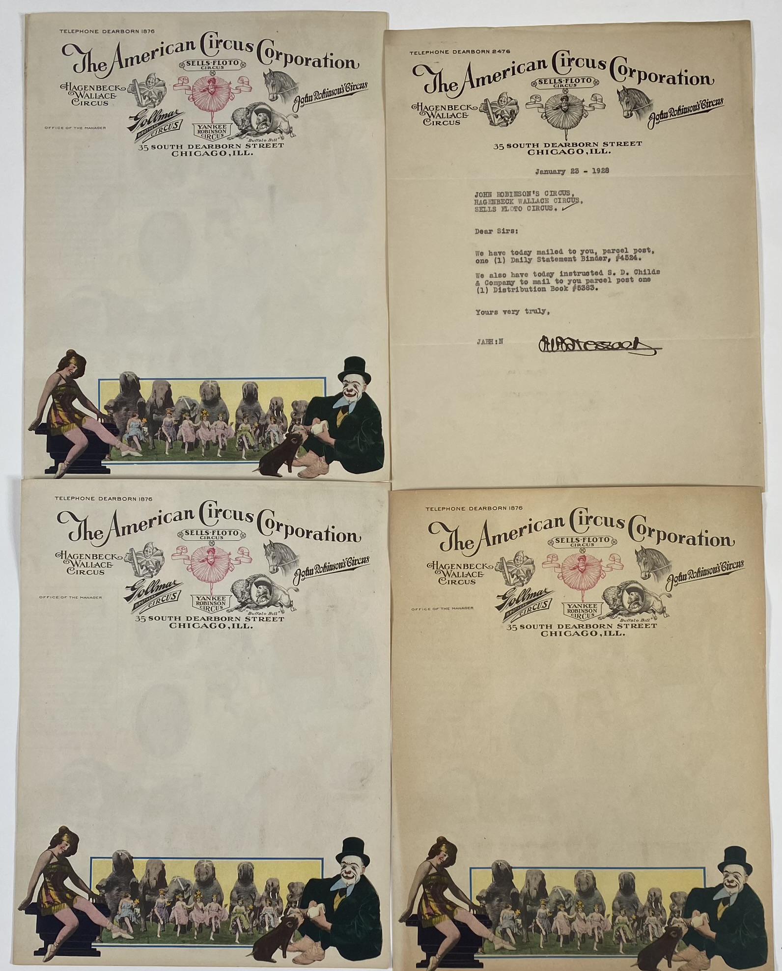 AMERICAN CIRCUS CORPORATION LETTERHEAD (1 of 2)