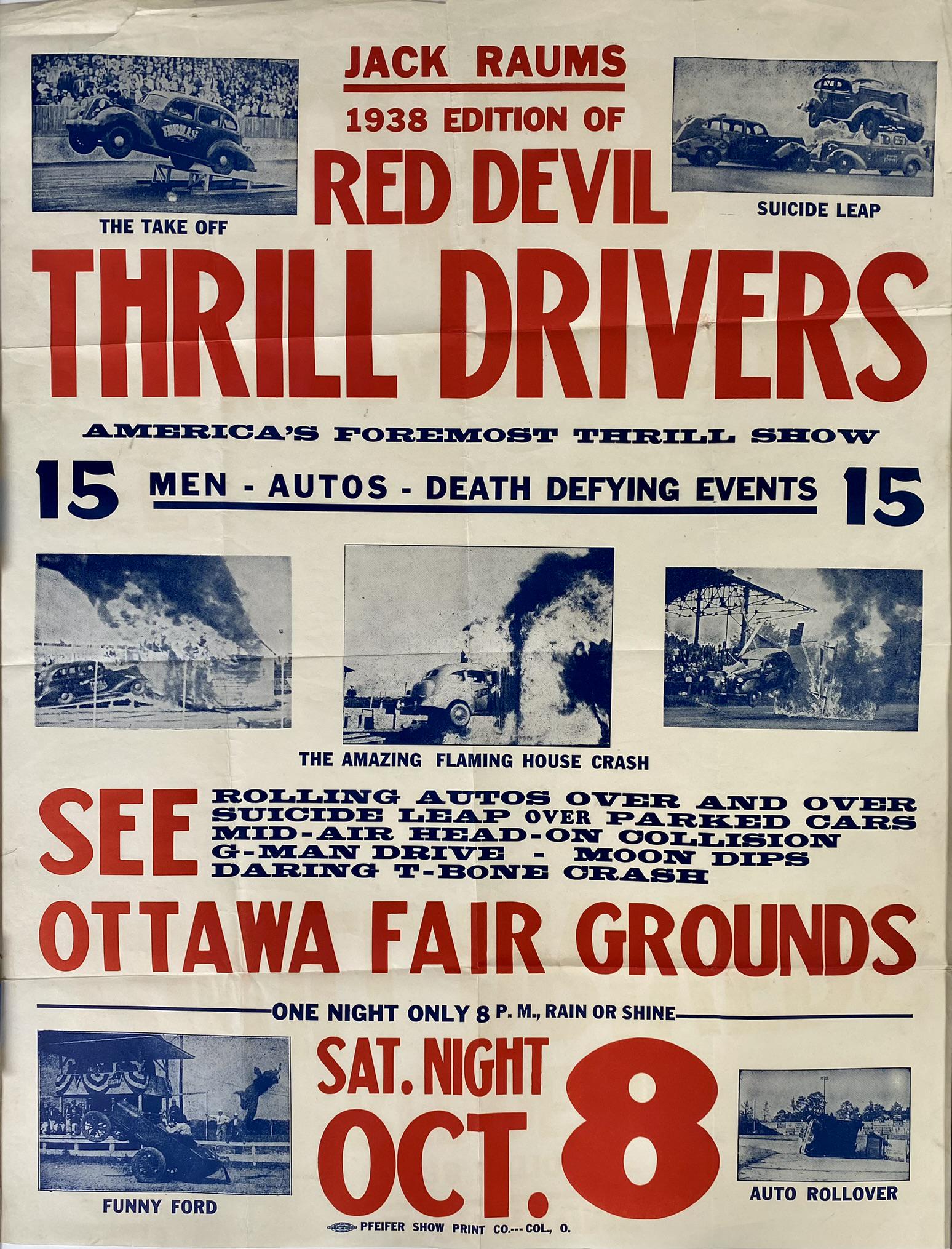 RED DEVIL THRILL DRIVERS POSTER (1 of 1)