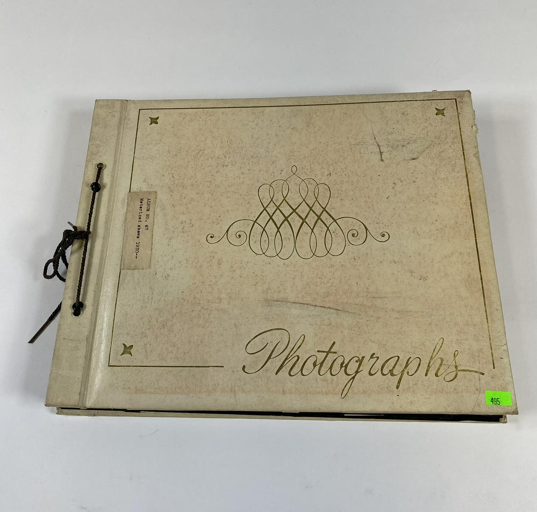 BRADBURY ACHIVE - PHOTO SCRAPBOOK COLLECTION: ARCHIVE ALBUM 67 COVERING MOTORIZED SHOWS, 1930'S, 250+ PHOTOS IN ALBUM. PHOTO SCRAPBOOK WITH ANNOTATIONS FROM THE JOSEPH BRADBURY COLLECTION. JOSEPH BRADBURY (AMERICAN, 1921-2002)WAS A LEADING CIRCUS