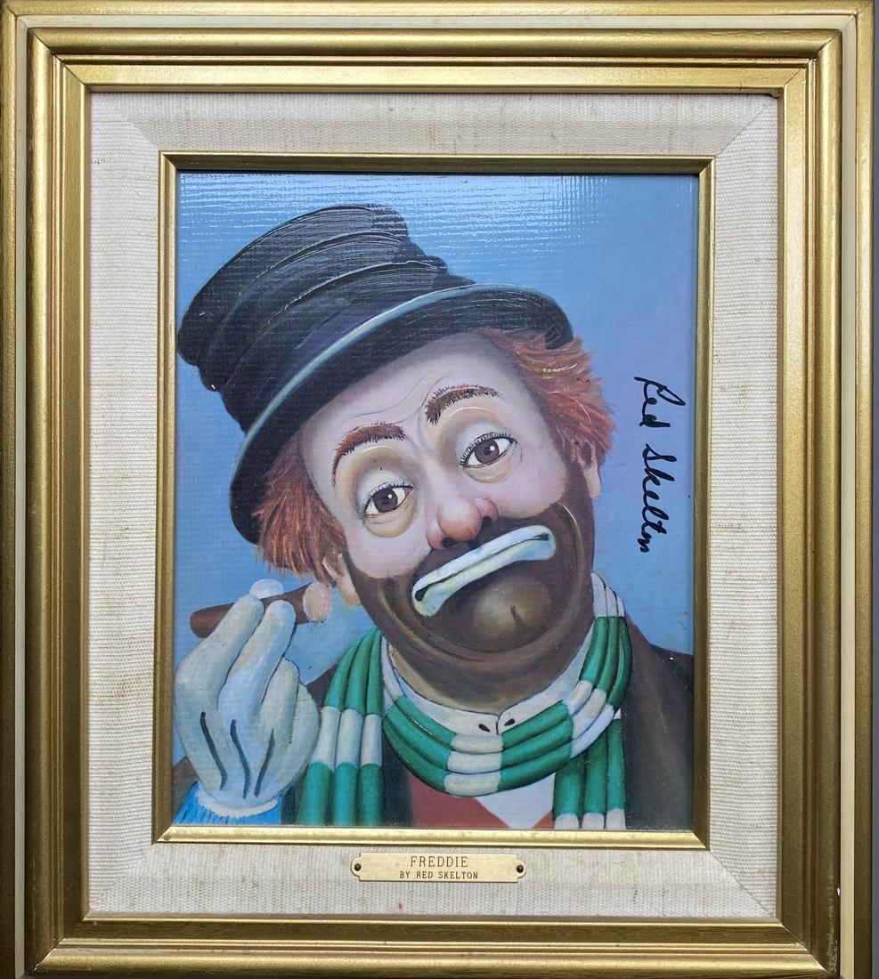 FREDDIE BY RED SKELTON PAINTING: GICLEE PAINTING WITH ORIGINAL SIGNATURE. #3880 OF 5000. 13"X15"