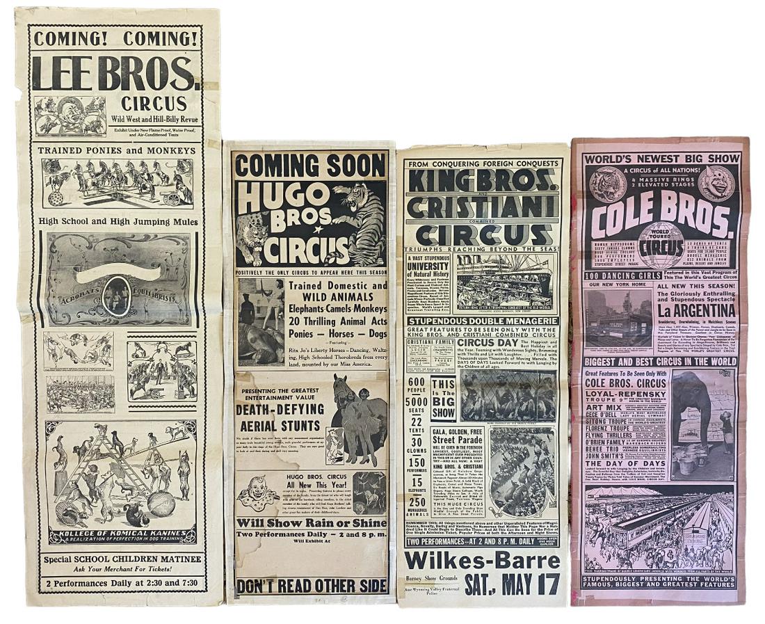 FOUR VINTAGE CIRCUS HERALDS (1 of 2)