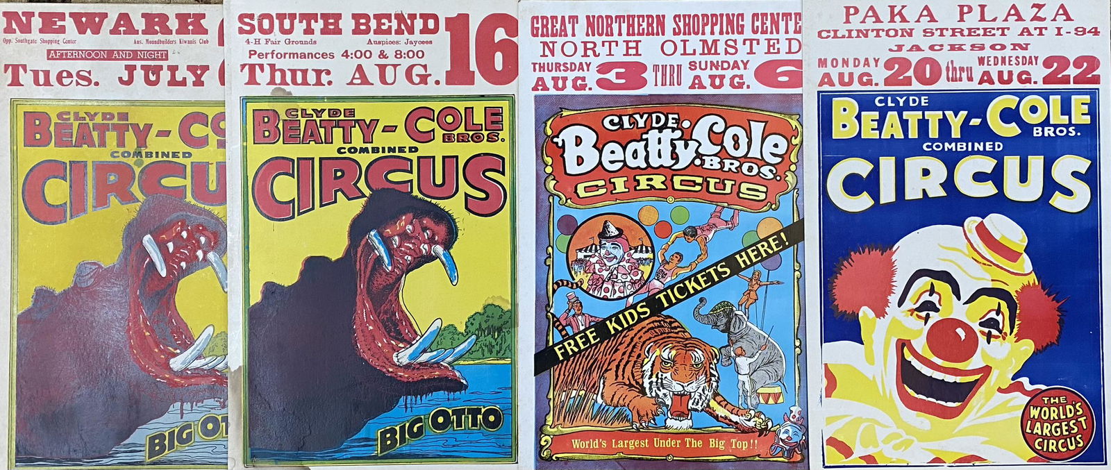 CLYDE BEATTY-COLE BROS CIRCUS WINDOW CARDS (1 of 1)