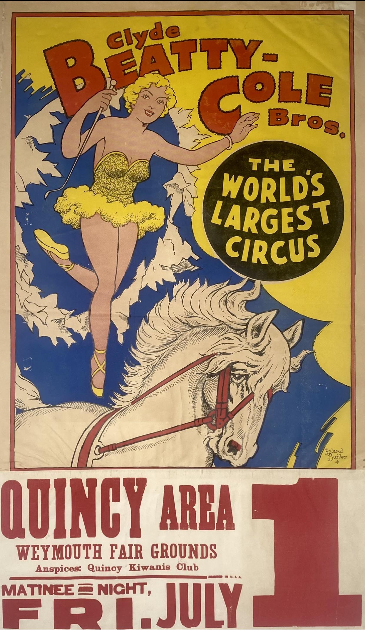 CLYDE BEATTY COLE BROS. CIRCUS POSTER (1 of 1)