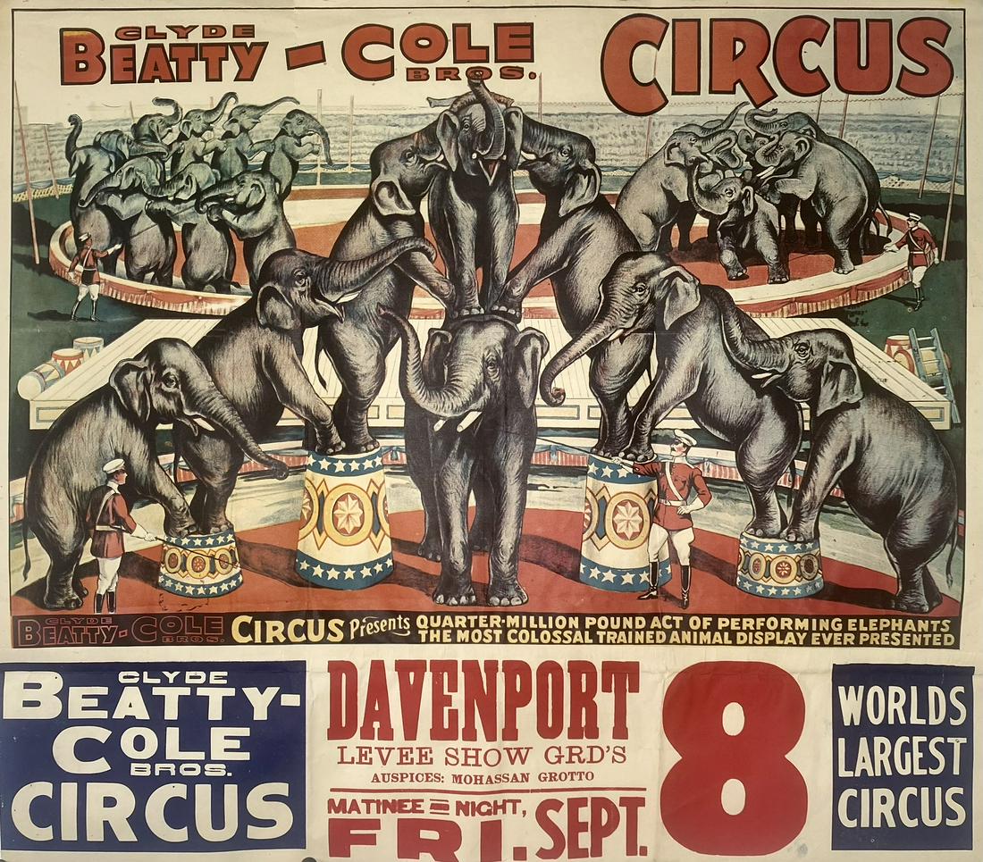 CLYDE BEATTY - COLE BROS. CIRCUS POSTER (1 of 1)