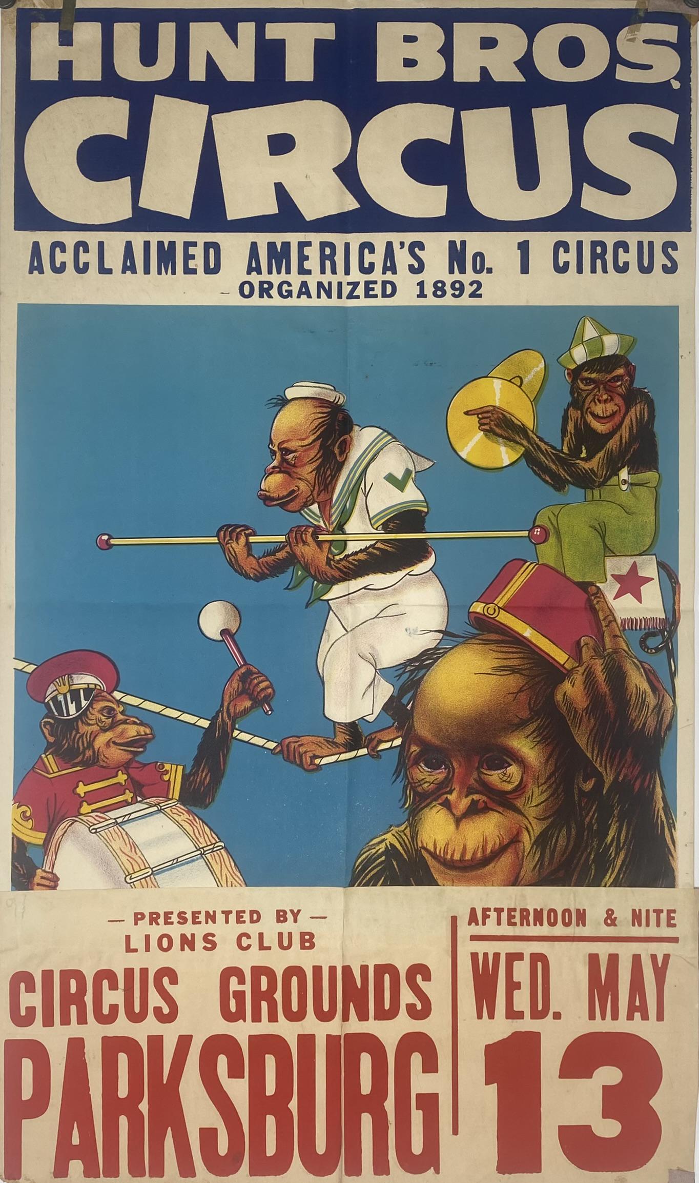 HUNT BROS. CIRCUS POSTER (1 of 1)