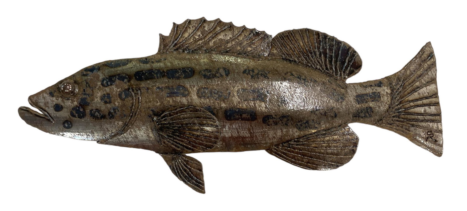 METAL ART WALL FISH: HEAVY METAL, 32"L