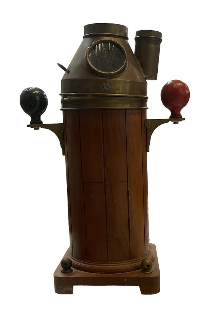 E. ESDAILE & SONS SHIP'S BINNACLE: WITH COMPASS. 23"