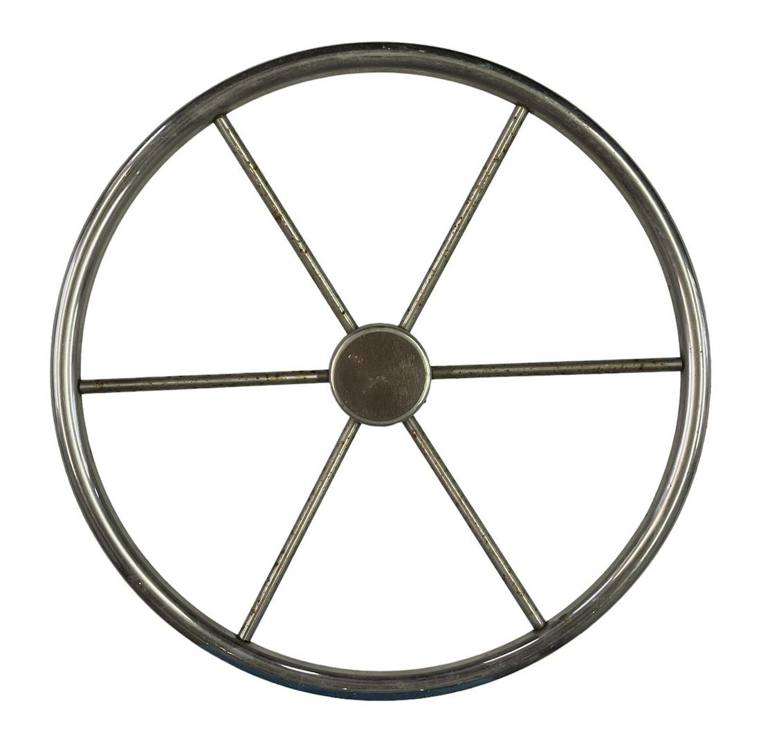 SHIP'S WHEEL: STAINLESS, 20" DIA.