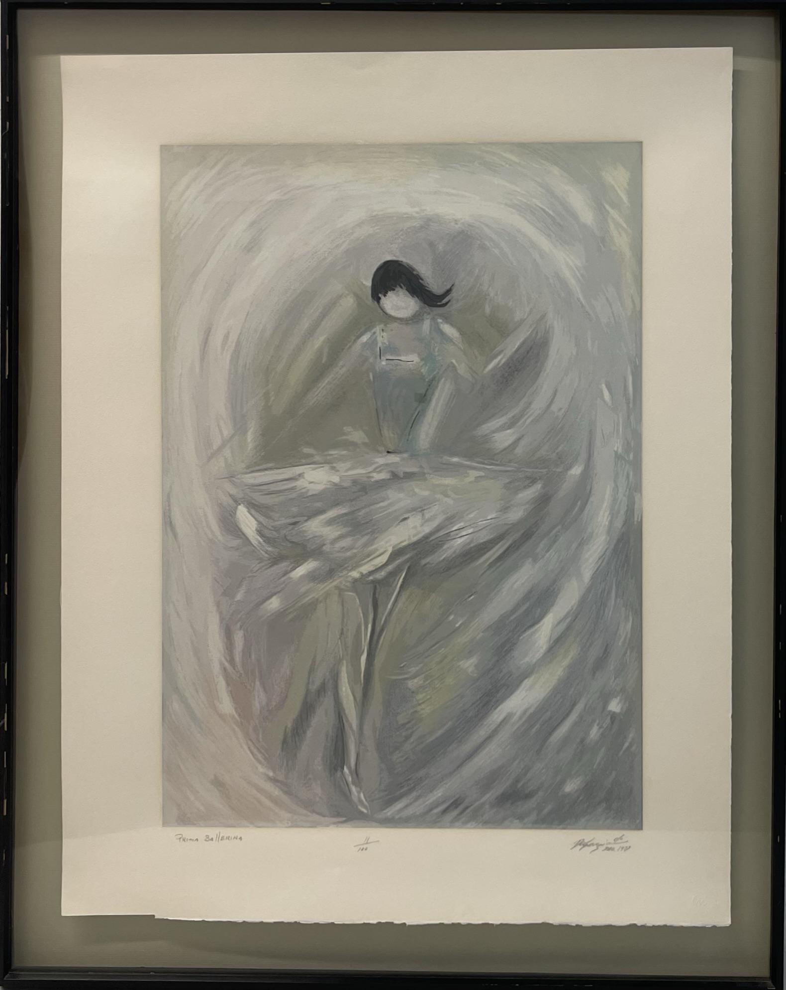 TED DEGRAZIA PRIMA BALLERINA SERIGRAPH: SIGNED AND NUMBERED SERIGRAPH. GALLERY RECEIPT ON VERSO. FRAMED. OVERALL 30"X38"