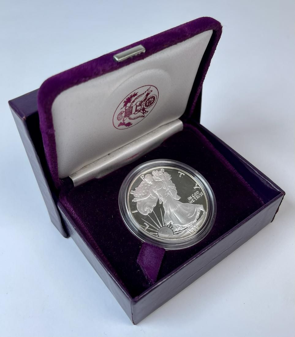 1986 AMERICAN SILVER EAGLE PROOF: OGP