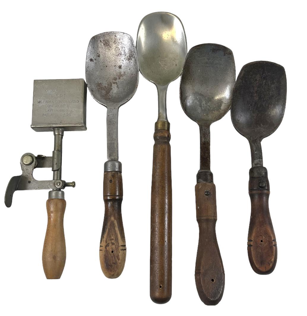 Antique Ice Cream Scoops And Dippers Auction