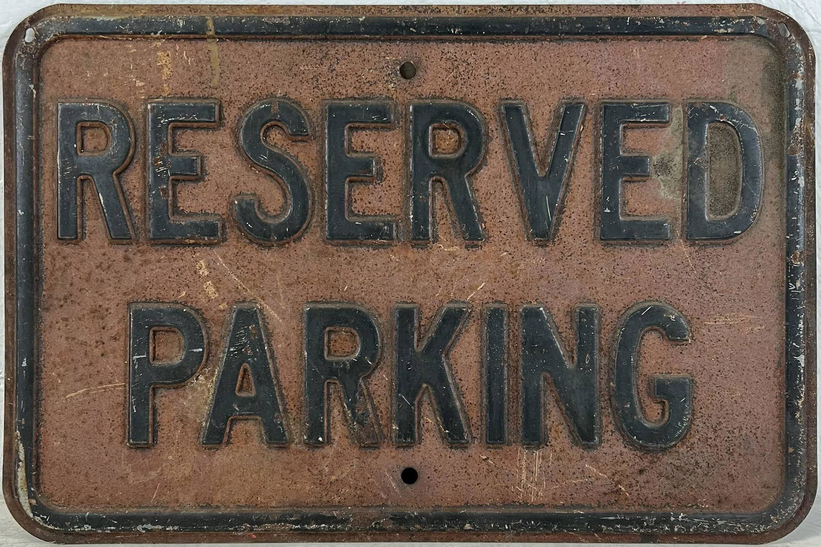 Reserved Parking Metal Street Sign Auction
