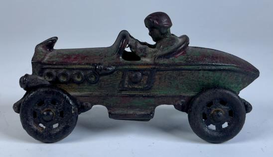 ANTIQUE CAST IRON RACER: 5"