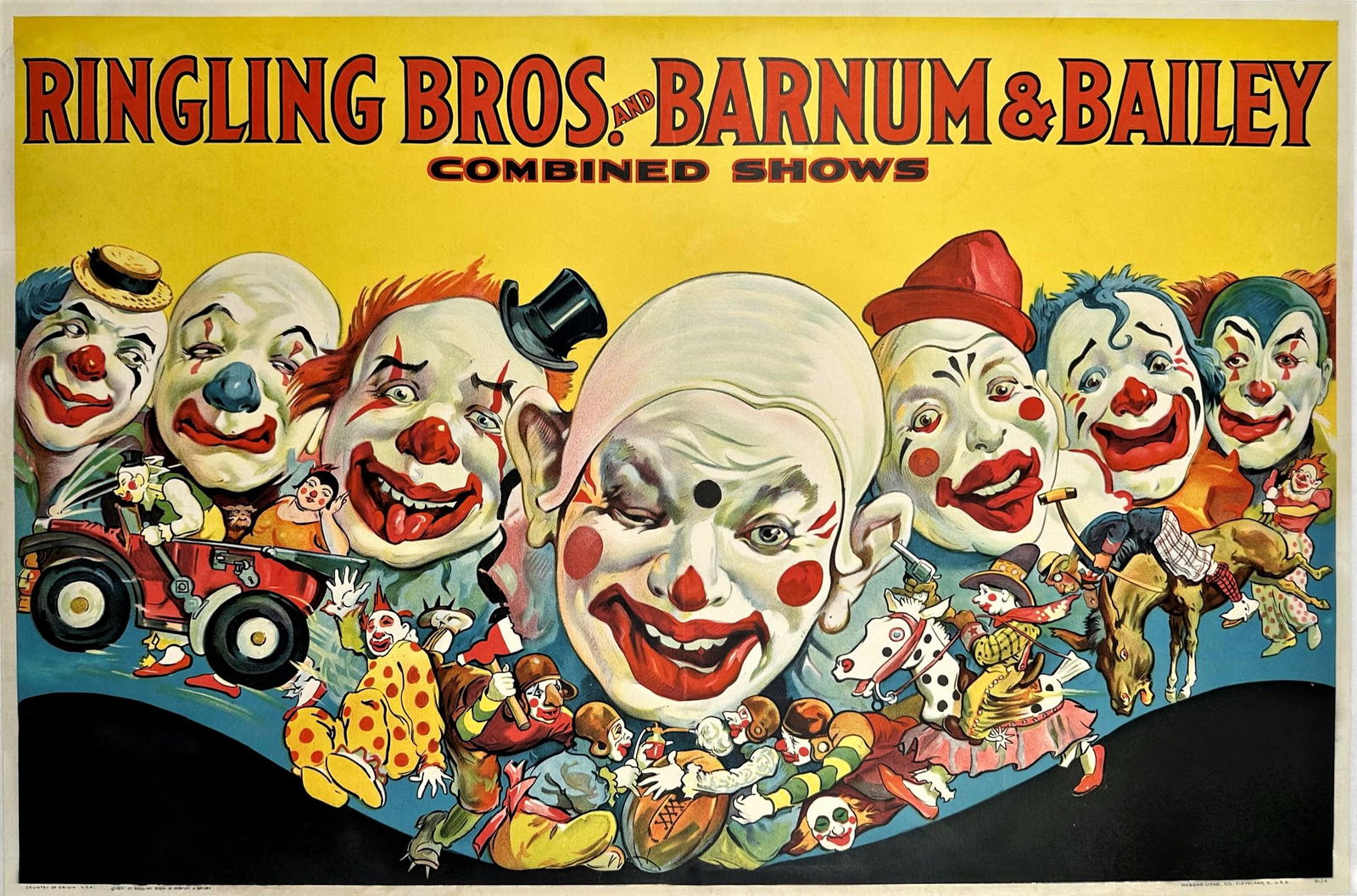 RINGLING BROS. BARNUM & BAILEY CIRCUS POSTER - CLOWNS (1 of 1)