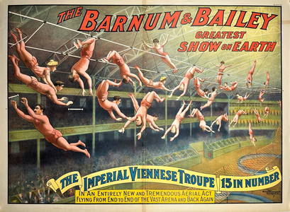 BARNUM & BAILEY CIRCUS POSTER - AERIALISTS