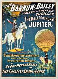 BARNUM & BAILEY CIRCUS POSTER - JUPITER BALLOON HORSE