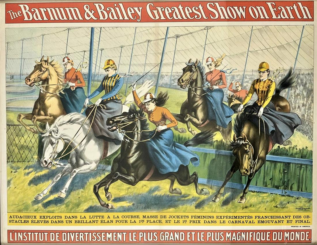 BARNUM & BAILEY CIRCUS POSTER - STEEPLECHASE (1 of 2)