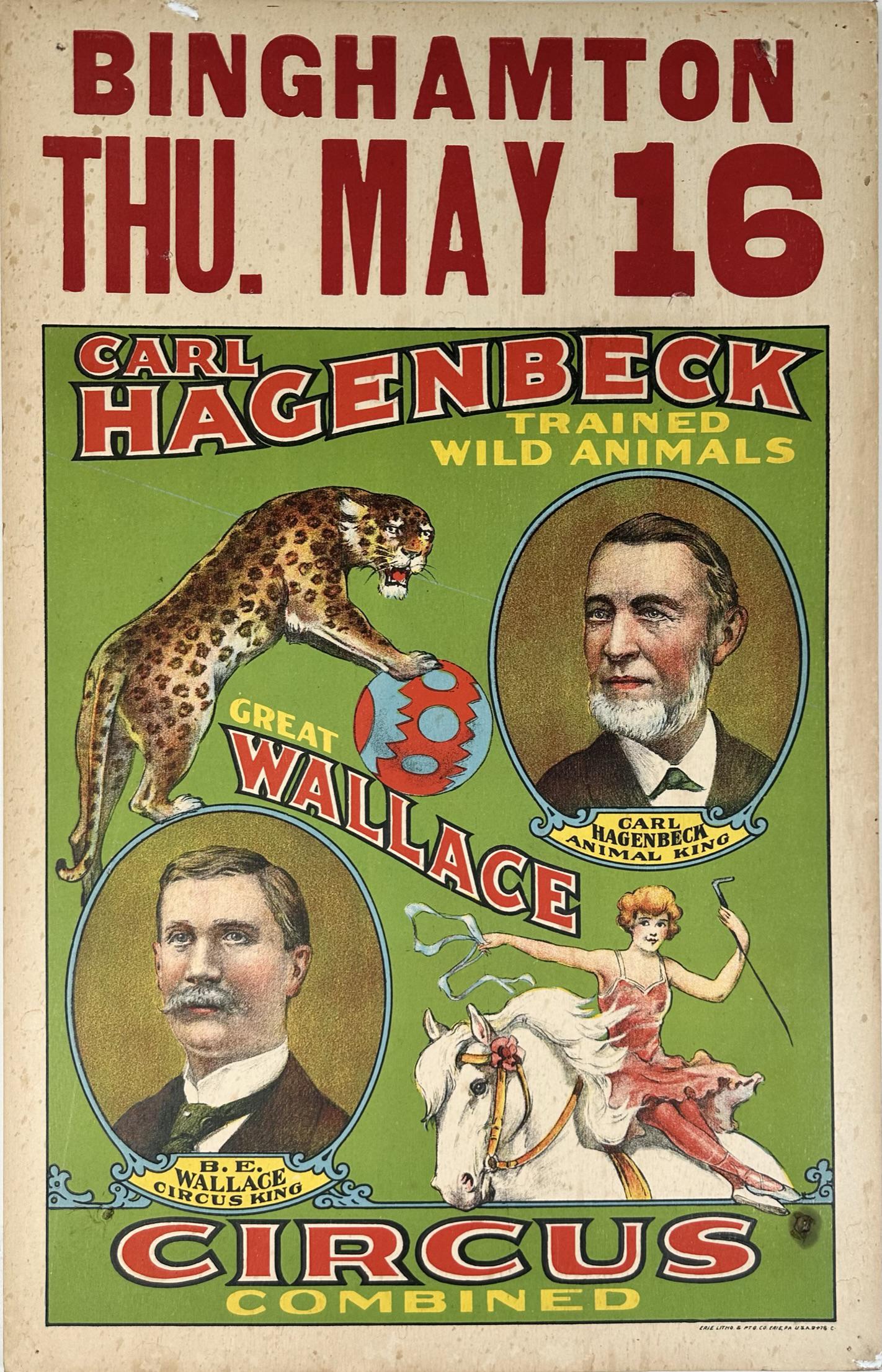 CIRCUS WINDOW CARD - HAGENBECK WALLACE CIRCUS (1 of 1)