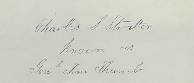 CHARLES S. STRATTON AUTOGRAPH (1 of 3)
