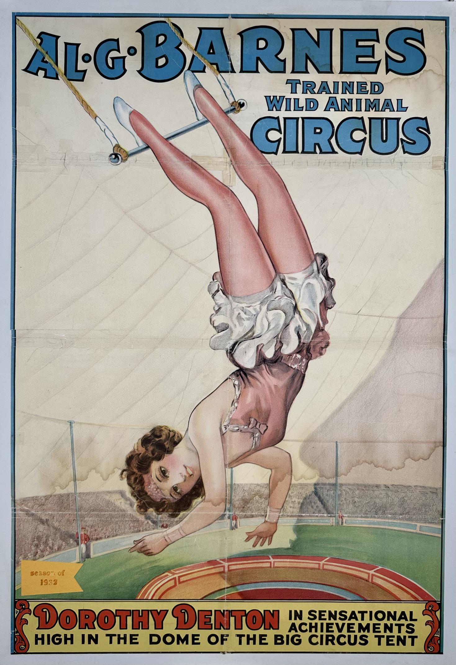 AL G. BARNES CIRCUS POSTER - DOROTHY DENTON (1 of 1)