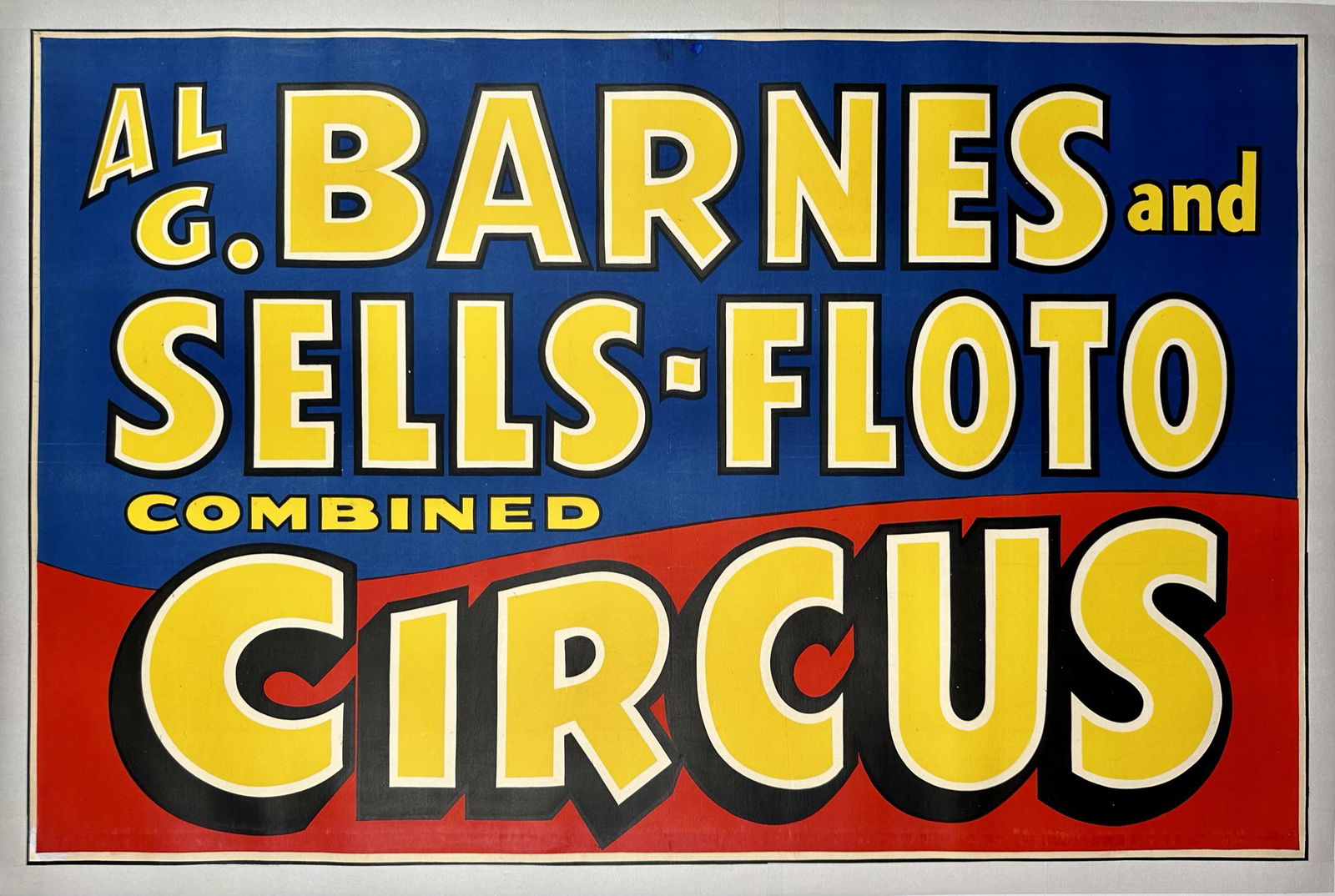 AL G. BARNES AND SELLS-FLOTO CIRCUS POSTER (1 of 1)