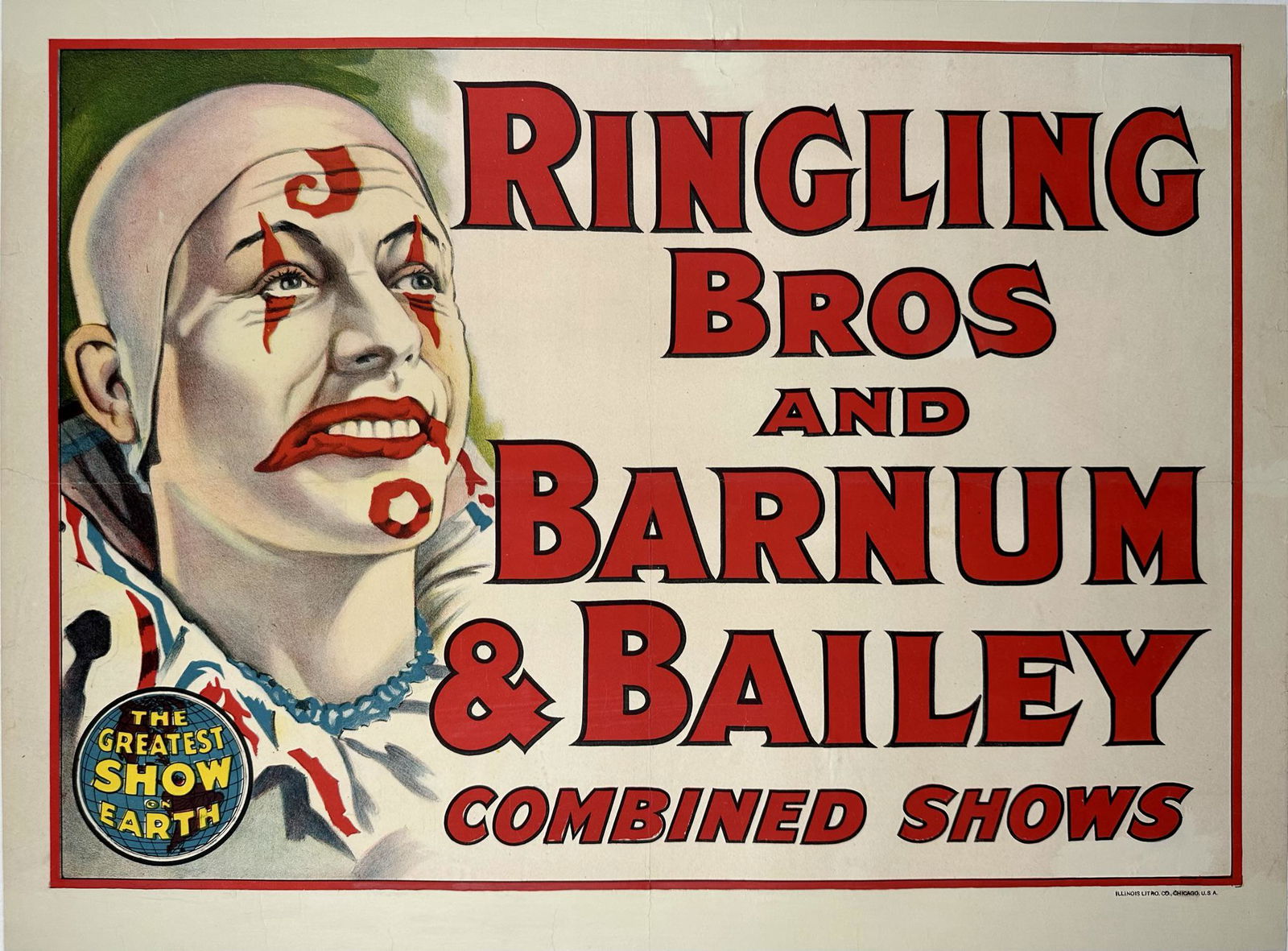 RINGLING BROS. BARNUM & BAILEY CIRCUS POSTER - CLOWN (1 of 1)