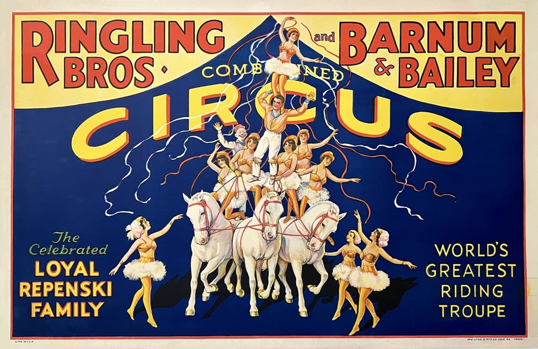 RINGLING BROS AND BARNUM & BAILEY CIRCUS POSTER (1 of 1)