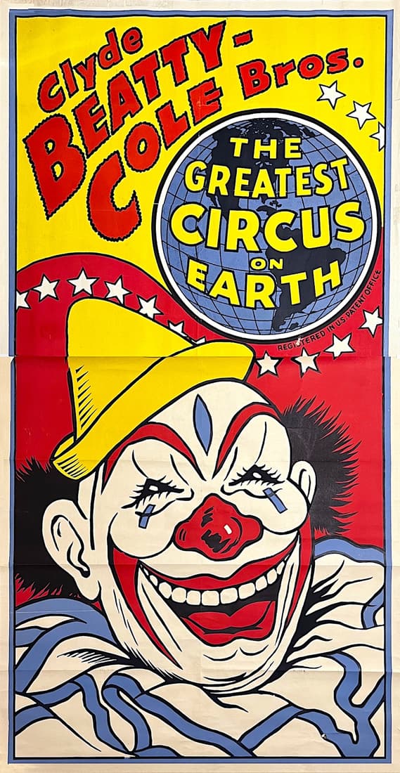 CLYDE BEATTY-COLE BROS CIRCUS POSTER (1 of 1)