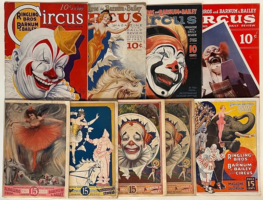 RINGLING BROS AND BARNUM & BAILEY CIRCUS PROGRAMS (LOT Ð 9 PCS) (1 of 1)