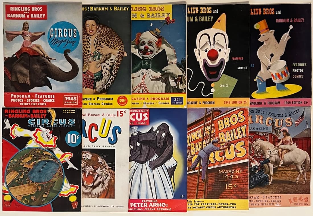 RINGLING BROS AND BARNUM & BAILEY CIRCUS PROGRAMS (LOT Ð 10 PCS) (1 of 1)