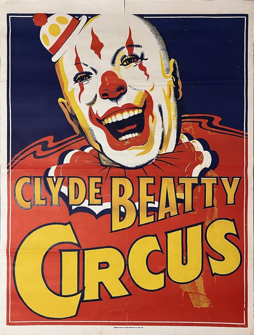 CLYDE BEATTY CIRCUS POSTER (1 of 1)