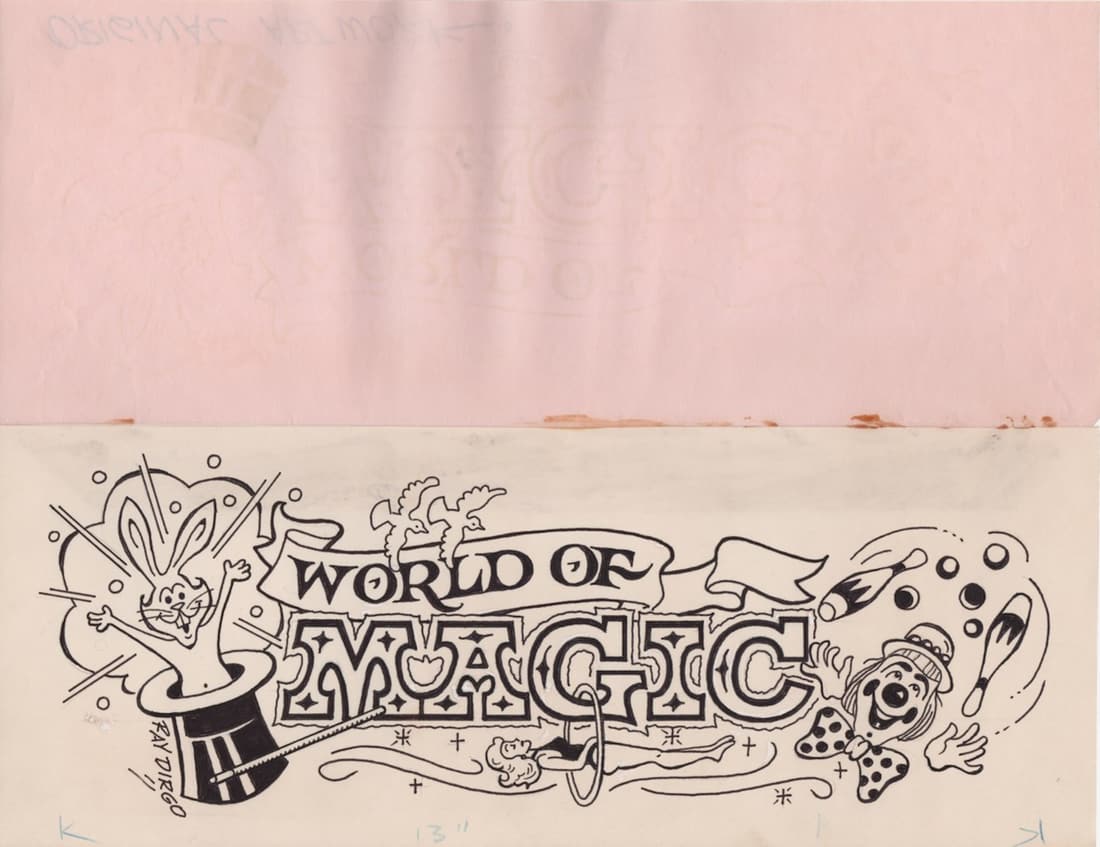RAY DIRGO ORIGINAL PEN & INK ARTWORK FOR WORLD OF MAGIC, WITH JACKET, circa 1978-80 [LOT 5 PCS] (1 of 4)