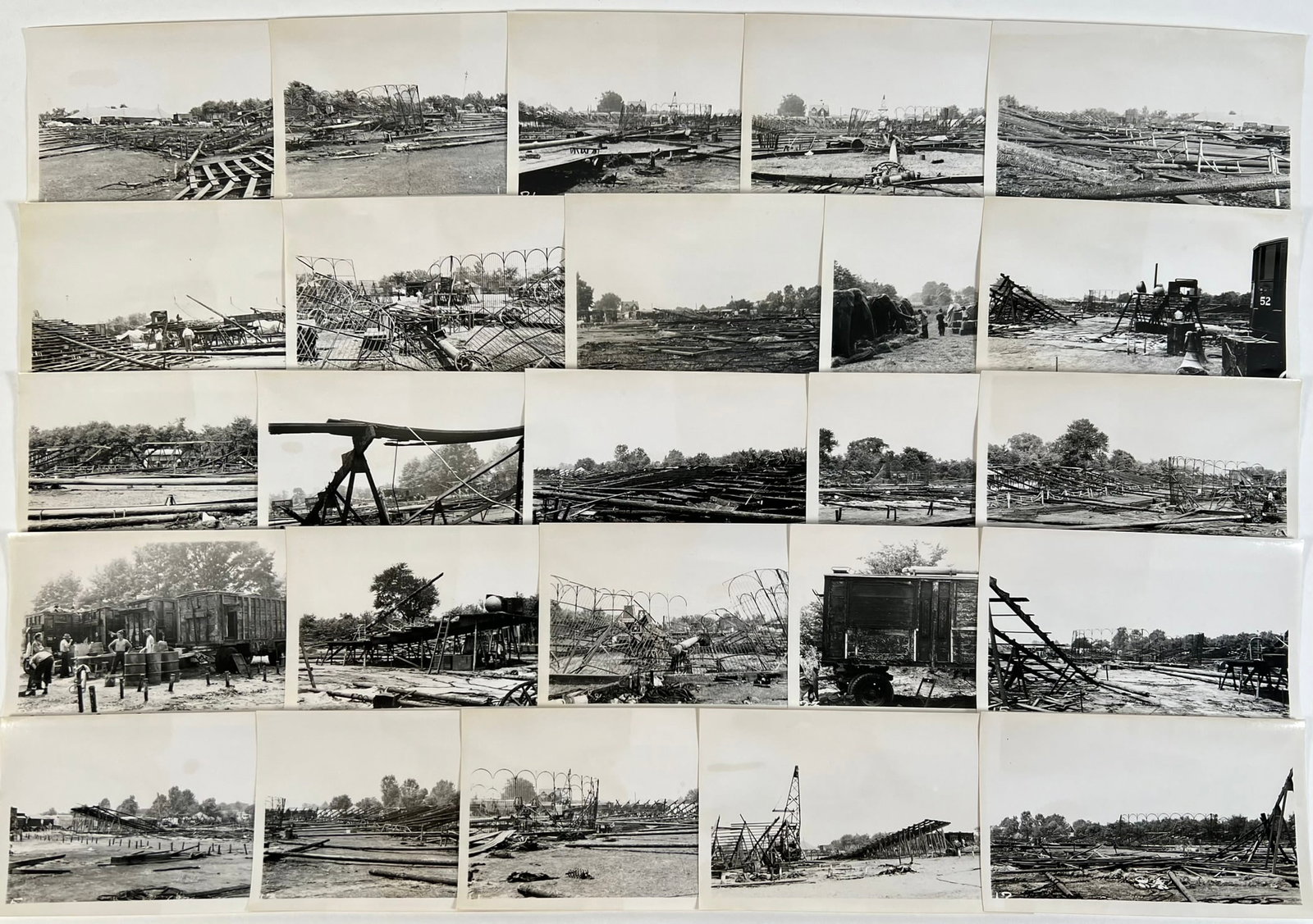 RINGLING CIRCUS - HARTFORD FIRE AFTERMATH PHOTOS: THE HARTFORD FIRE WHICH OCCURRED ON JULY 6, 1944, IN HARTFORD, CONNECTICUT, WAS ONE OF THE WORST FIRE DISASTERS IN UNITED STATES HISTORY. THE FIRE OCCURRED DURING AN AFTERNOON PERFORMANCE OF THE RINGL