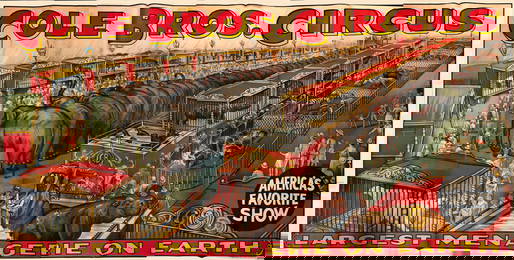 COLE BROS. CIRCUS BILLBOARD POSTER