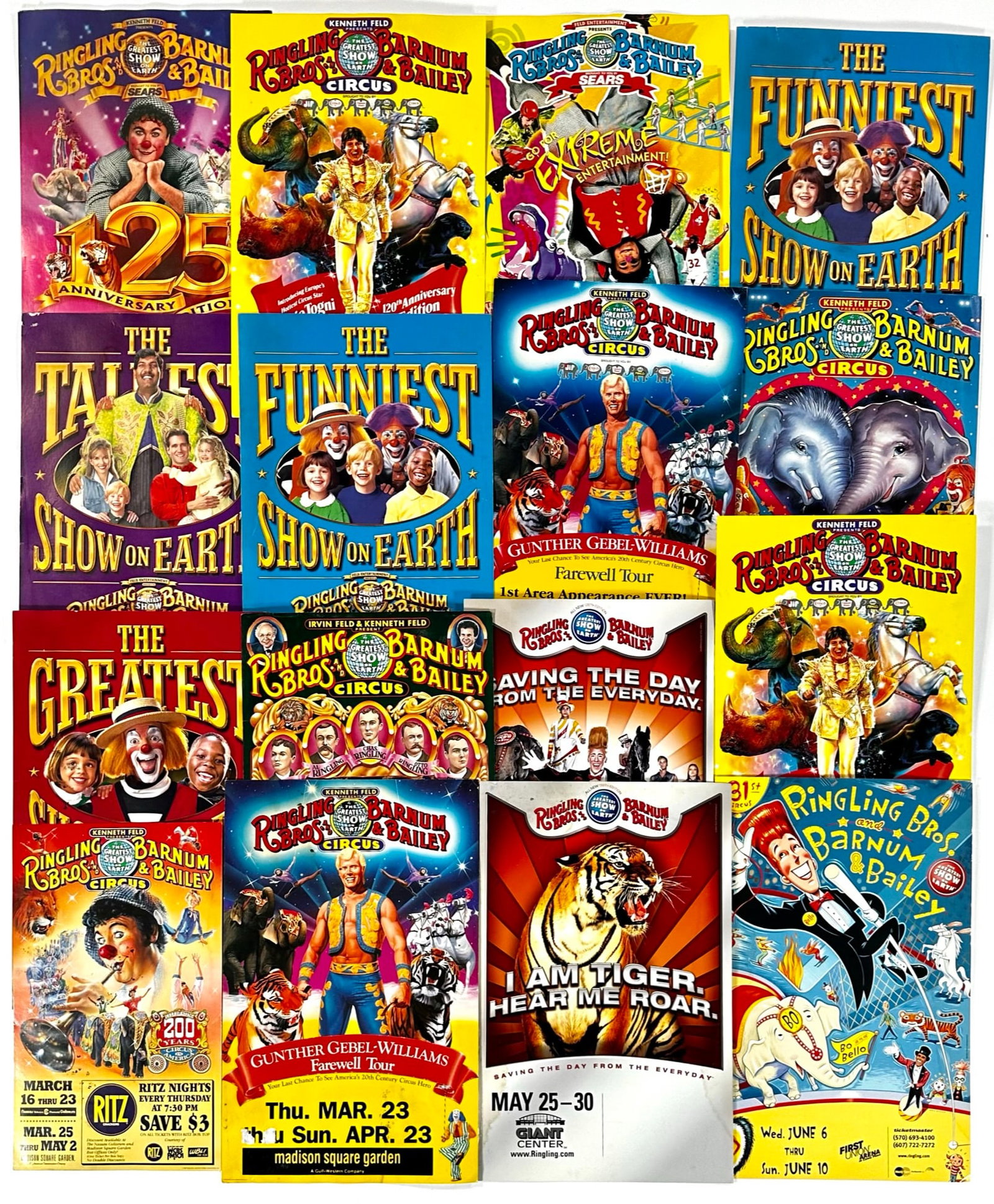 RINGLING BROS. BARNUM BAILEY CIRCUS WINDOW CARDS: WEAR CONSISTENT WITH POSTING, 14"X22"
