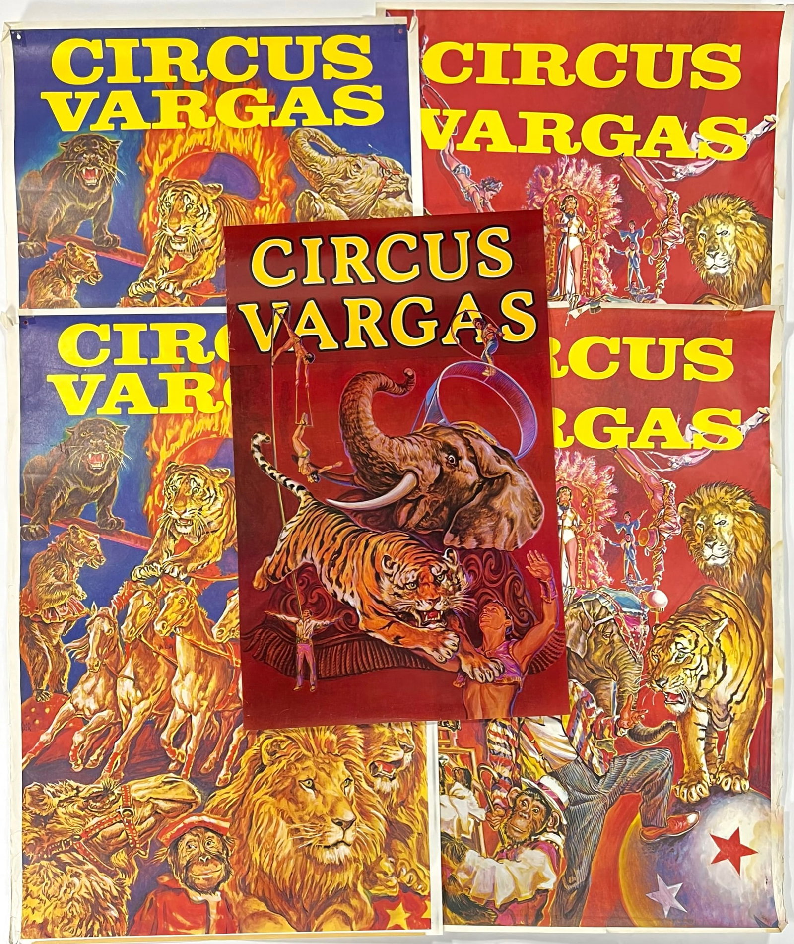 CIRCUS VARGAS POSTERS: ONE AND HALF SHEETS, WEAR CONSISTENT WITH POSTING, 28"X42"