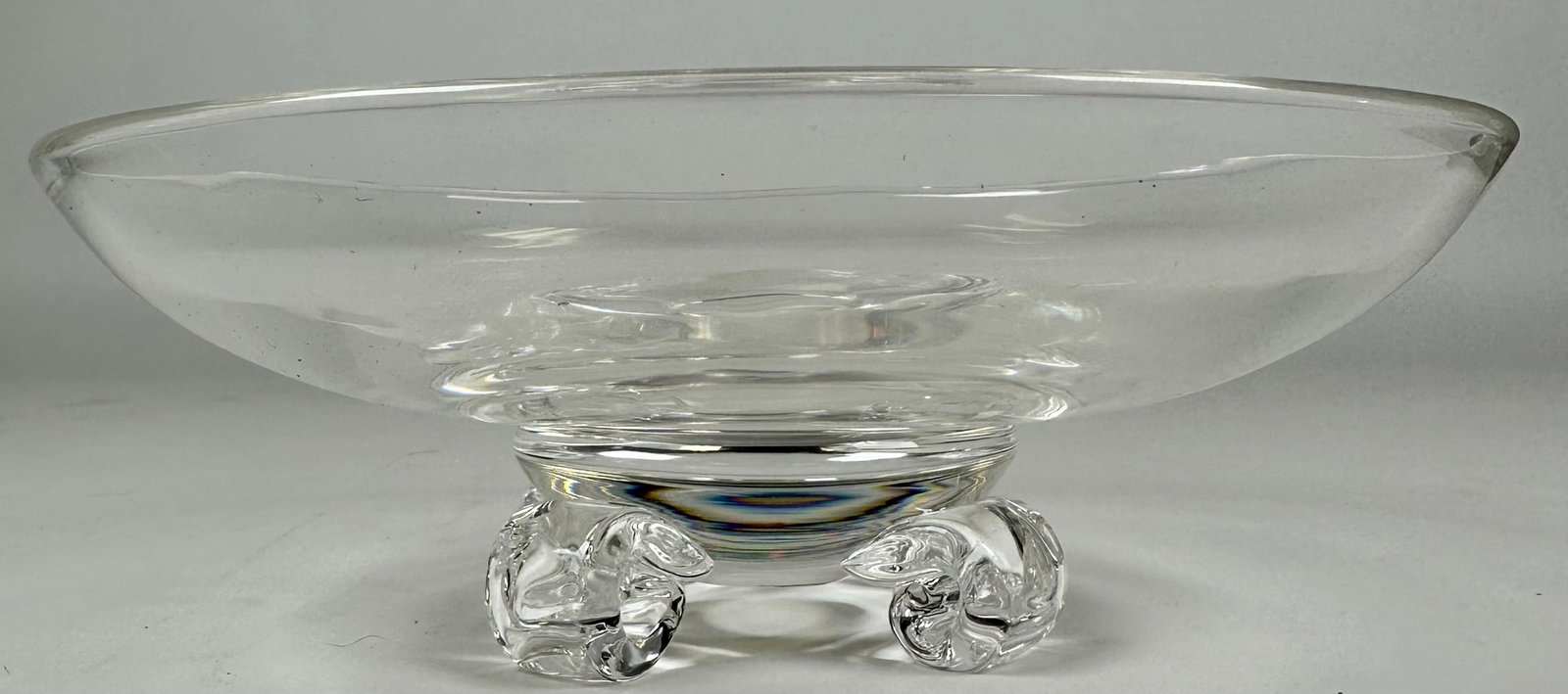 Steuben Art Glass Footed Bowl: 8"