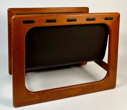 Danish Teak Magaine Stand: Soulin Mobler, C.1970, 16"H