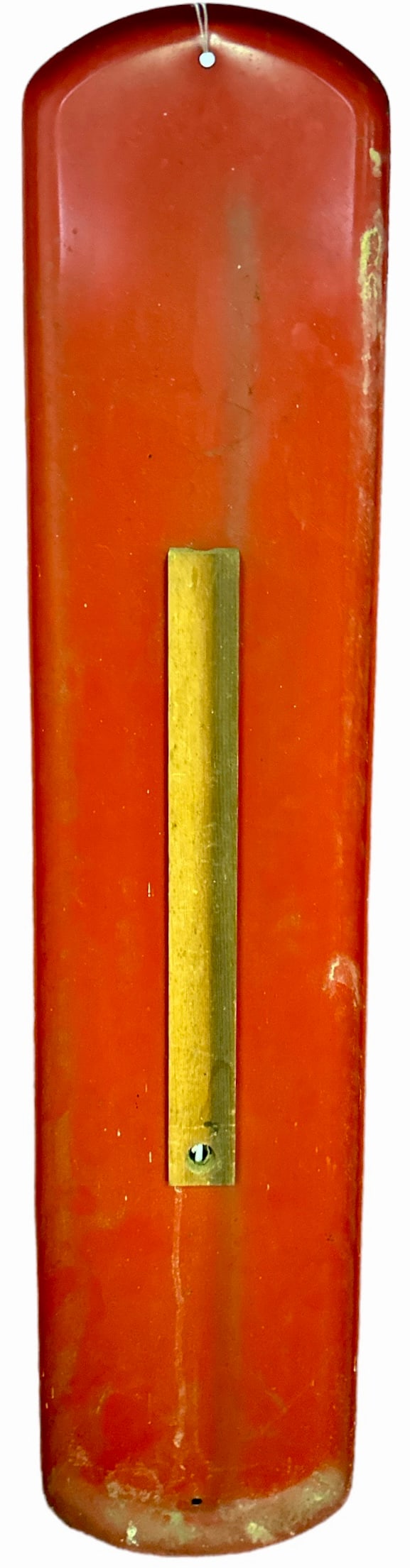 MAIL POUCH TOBACCO THERMOMETER SIGN: CHEW MAIL POUCH TOBACCO THERMOMTER. RETAINS THERMOMETER. 8"X39"