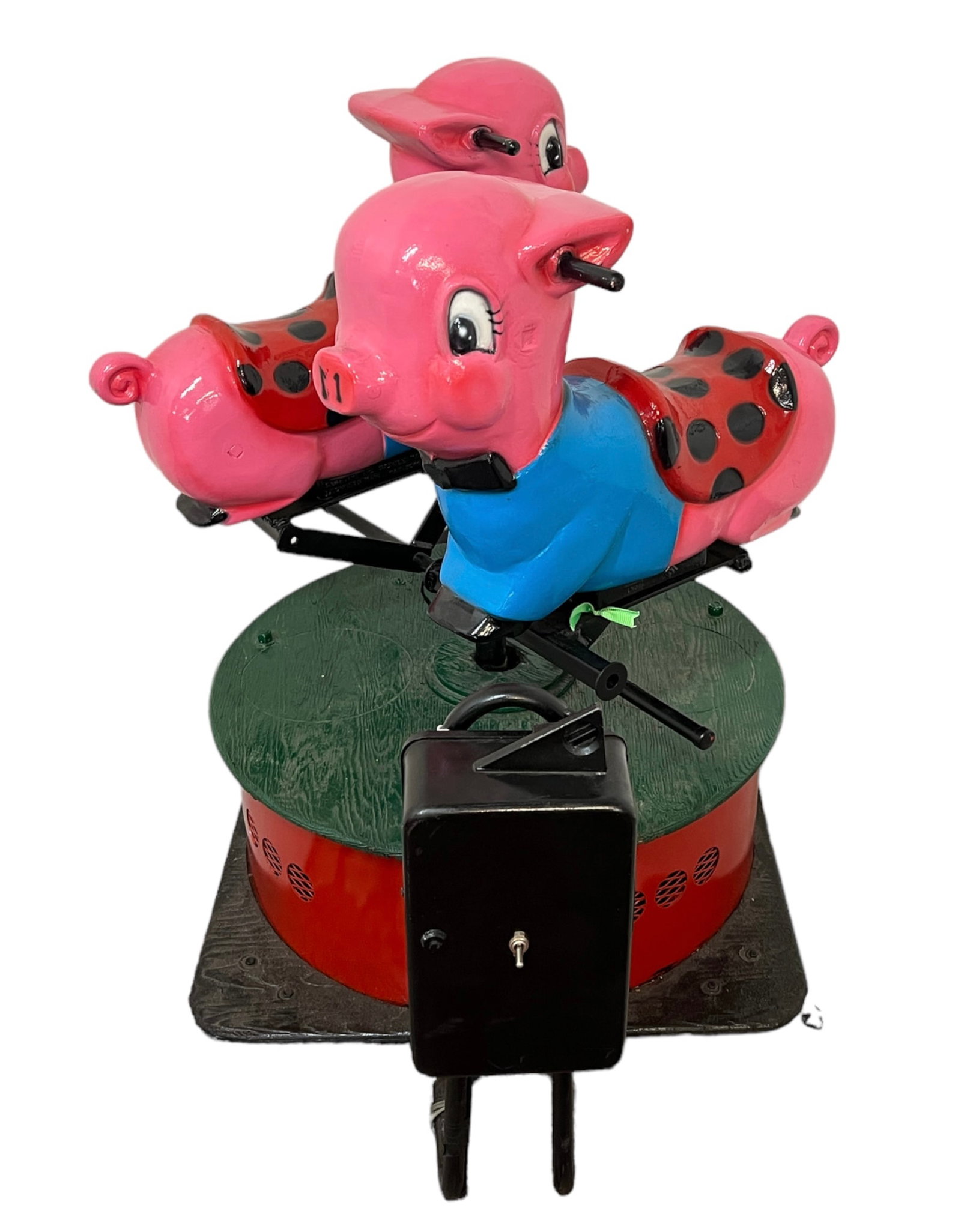 RARE - KIDDIE COIN-OP PIGLETS RIDE: WORKING CONDITION, RECONDITIONED. 41"H, 30" PLATFORM.