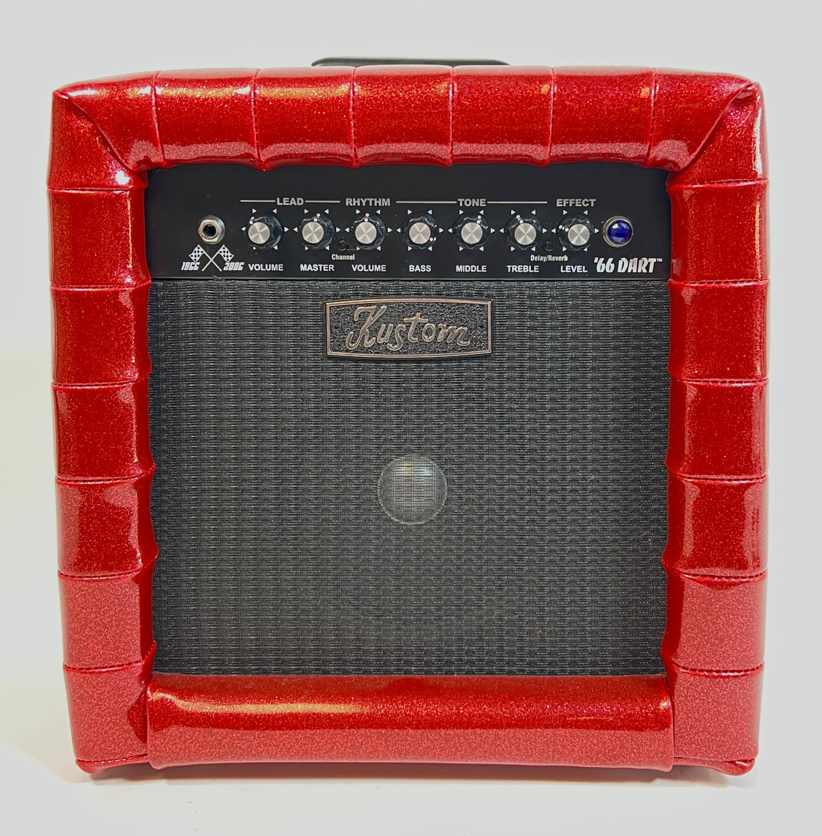 CUSTOM GUITAR AMPLIFIER: MODEL 66DART LEAD GUITAR AMPLIFIER WITH EFFECTS. TESTED AND WORKING, NO POWER CORD.