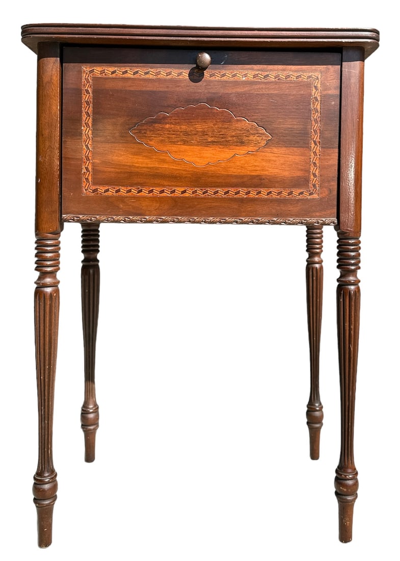 ANTIQUE HUMIDOR CABINET: TIN LINED HUMIDOR CABINET. 18"X12"X26"