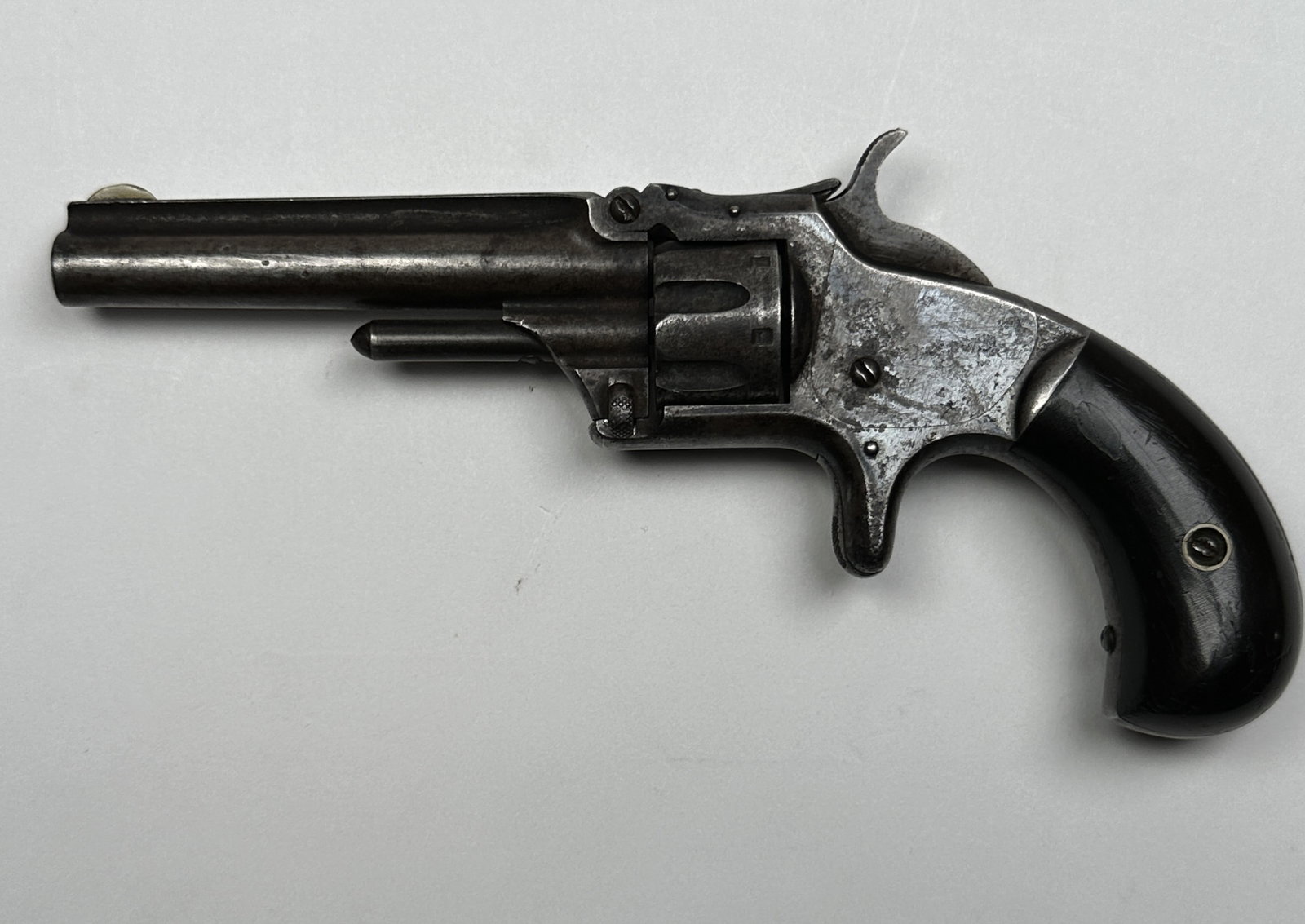 SMITH & WESSON MODEL 1 PISTOL: SMITH & WESSON, MODEL 1, 3RD ISSUE 7-SHOT REVOLVER, C.1868. ACTION WORKS AS IT SHOULD.