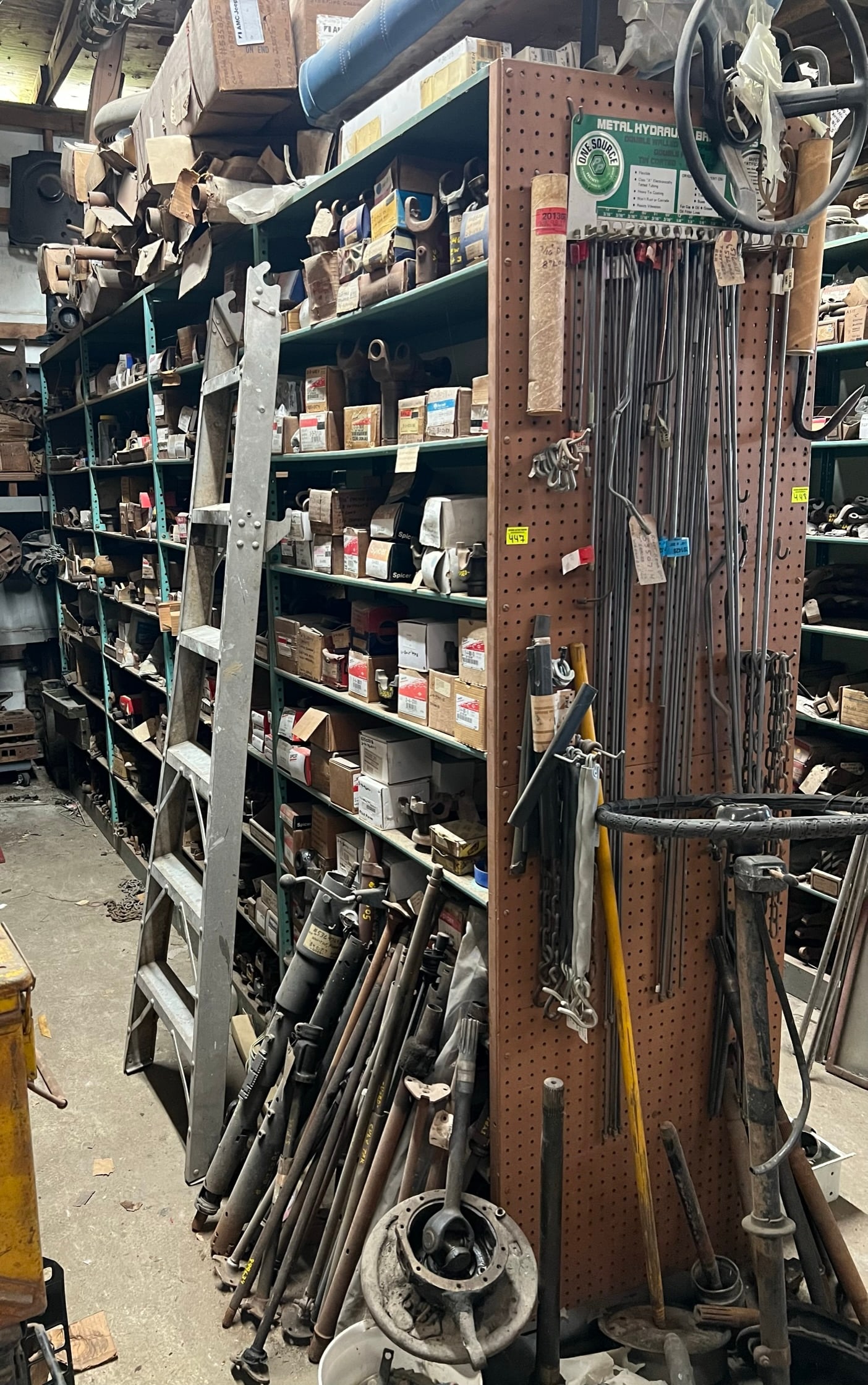 Jeep - Willys 4WD parts house - lot: Driveline, u-joints, yokes, shafts, more. Florida Four Wheel Drive & Truck Parts - Specializing in Jeep and Willys parts operated since the early 1970's and closed its doors within the past few years.