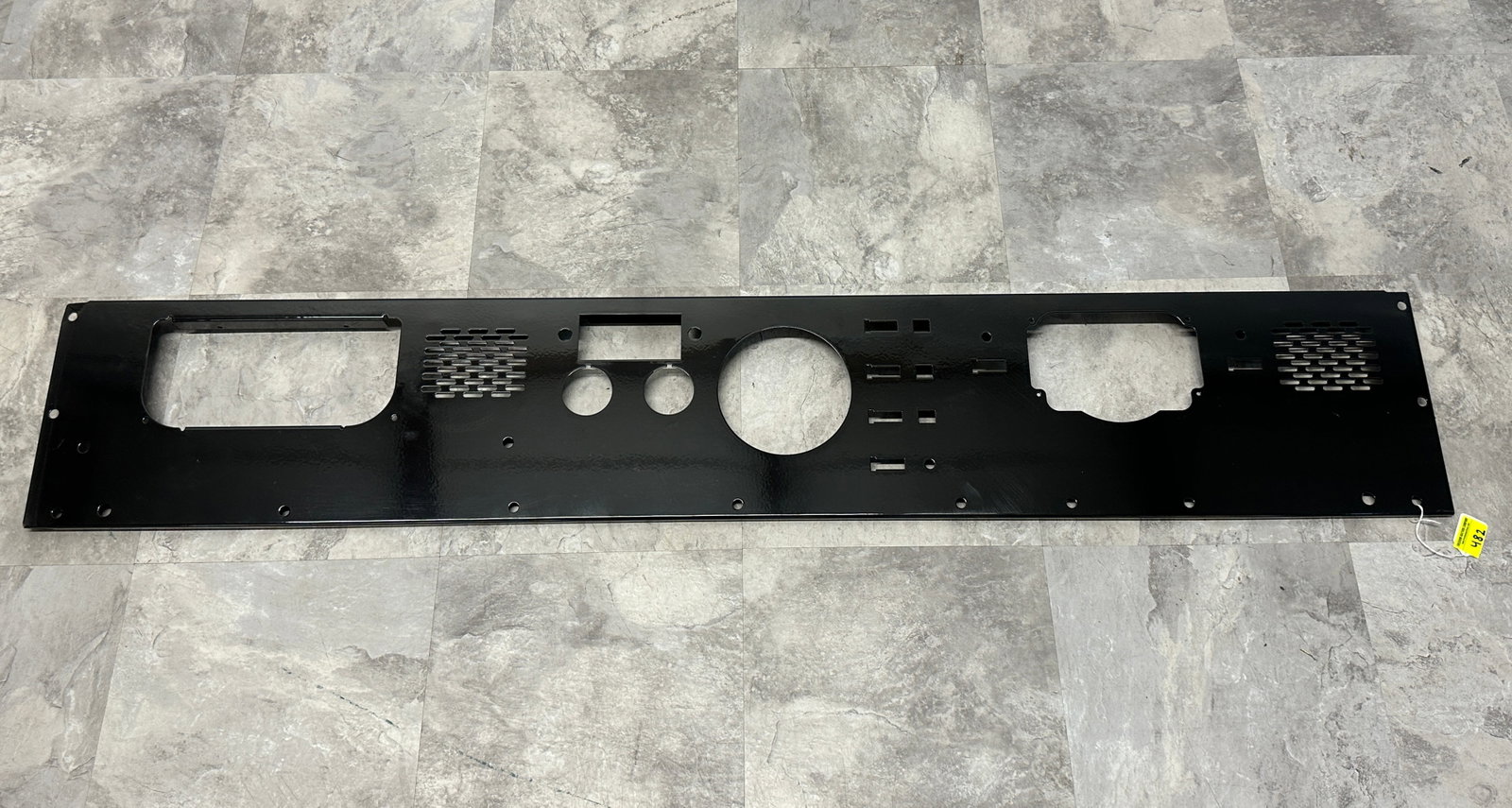 JEEP CJ DASH PANEL - NEW: NEW OLD STOCK DASH PANEL FOR JEEP CJ LINE, WITH SPEAKER, BLACK POWDERCOATED, PART #13320.12