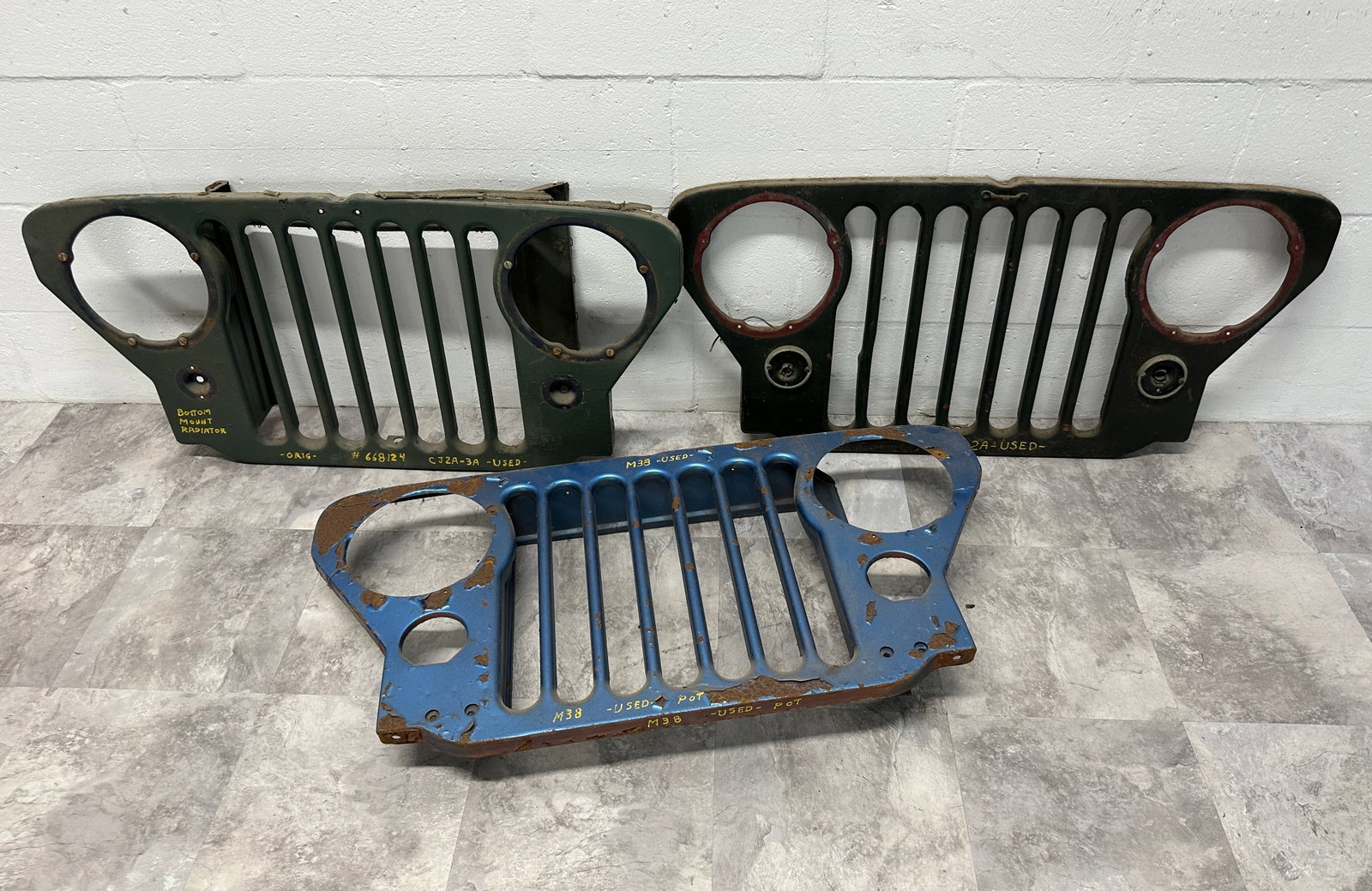 JEEP WILLYS GRILLS: TAKE OFFS, M38, CJ3A-2A