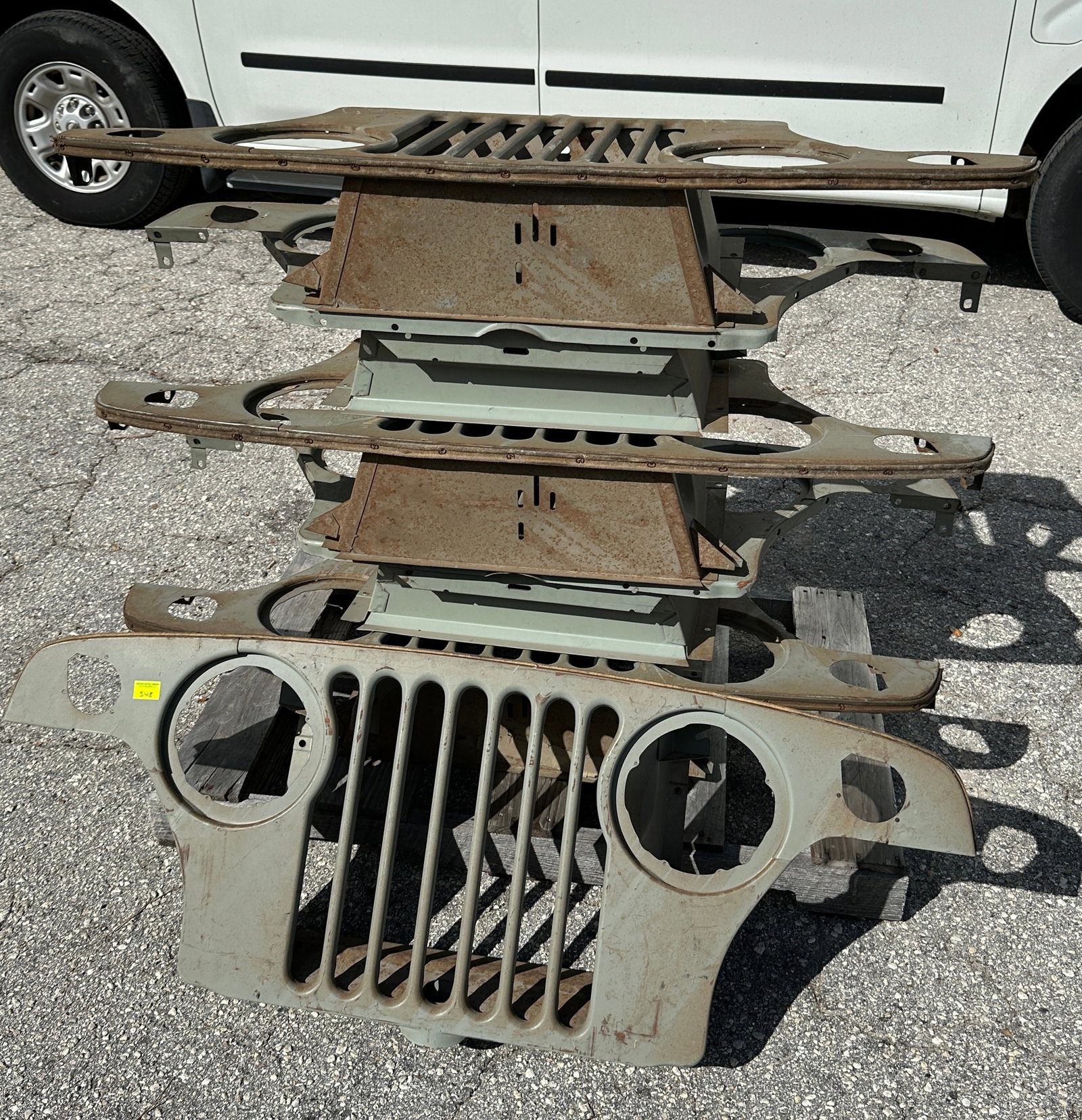 1966-71 AMC JEEP JEEPSTER N.O.S. GRILLS: LOT OF 6 NEW OLD STOCK JEEPSTER STEEL GRILLS, AMC PART NUMBER 978755.