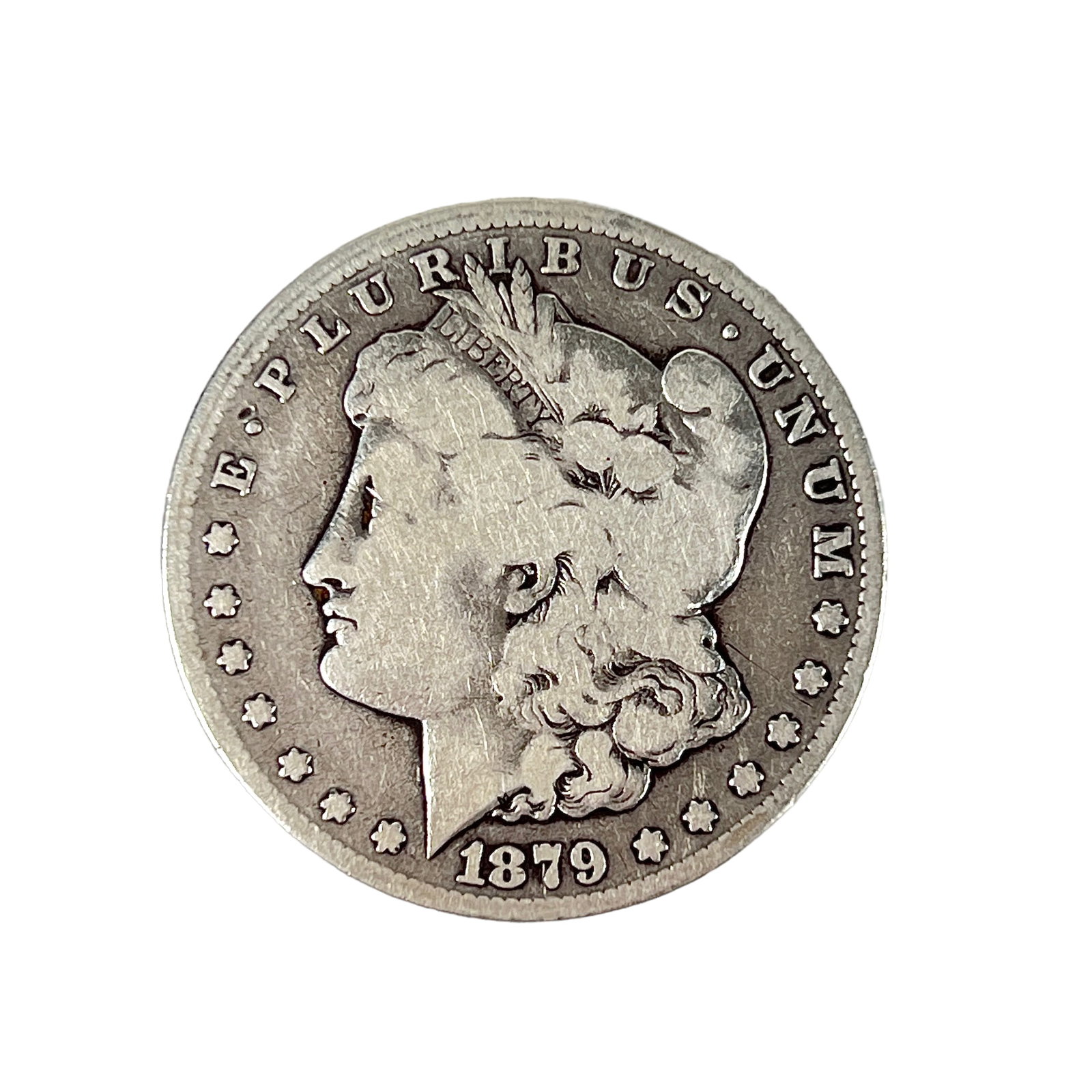 1879-CC MORGAN SILVER DOLLAR: CARSON CITY SILVER DOLLAR, F.