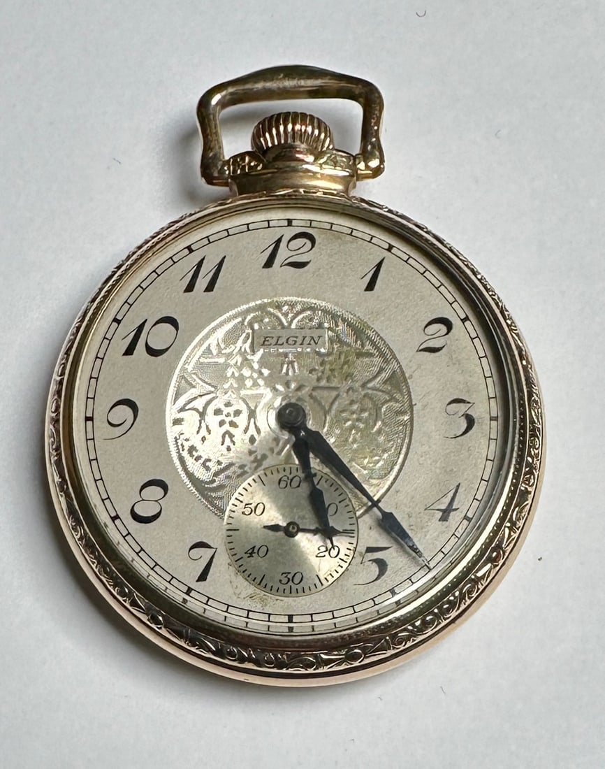 ELGIN POCKETWATCH: GOLD FILLED CASE, MOVEMENT 29385432, GRADE 291, MODEL 7, C.1927, 7 JEWEL, SIZE 16S, RUNNING.